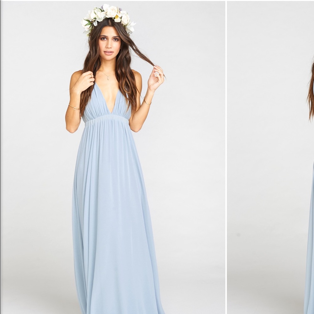 Show Me Your Mumu Steel Blue Ava Maxi Dress